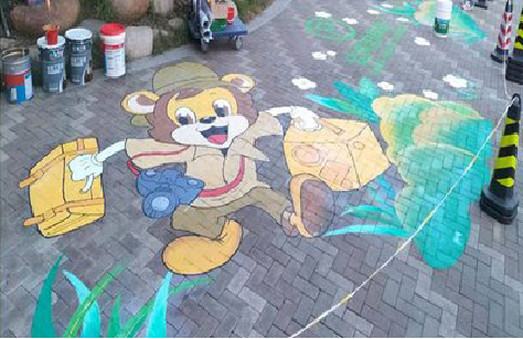 长阳夏季画地面彩绘会遇到的问题