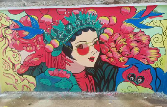 长阳墙体彩绘-网红墙