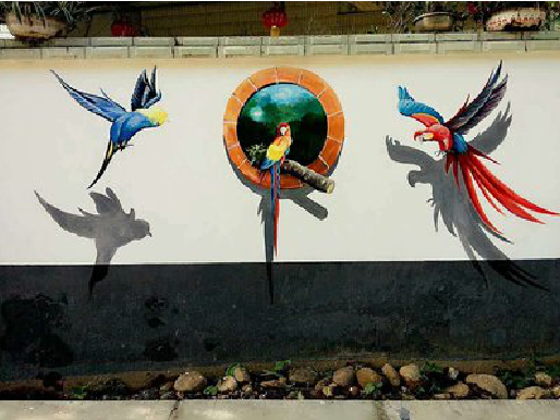 长阳视觉错位-3D墙绘设计