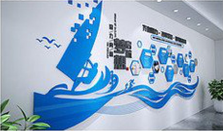 长阳海浪主题文化墙如何设计？