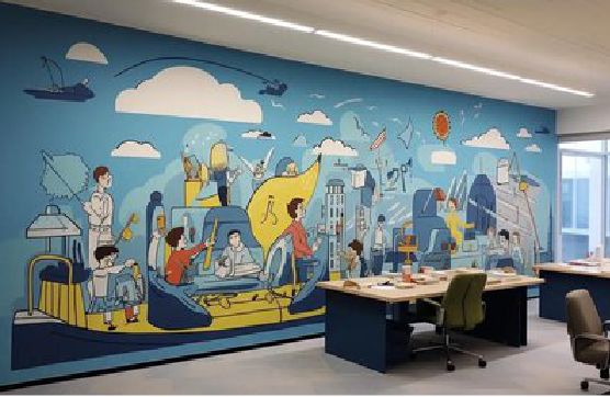 长阳办公室墙绘的特点。