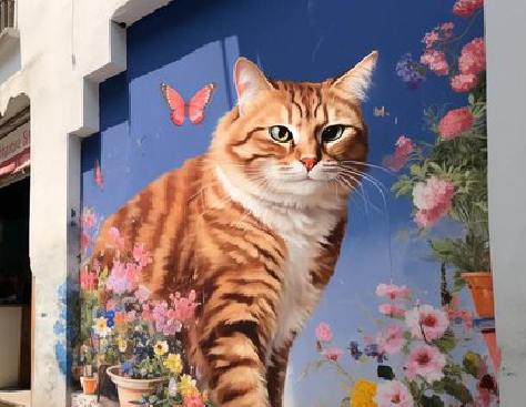 长阳自己绘制有个性的手绘墙